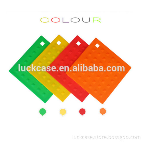 100% food grade silicone square heat resistant colorful silicone pot mat